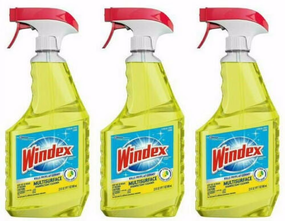 3 Bottles of Windex Multi Surface Cleaner Kills 99.9% Germs 23 Oz Total 69 Oz - Thumbnail 1
