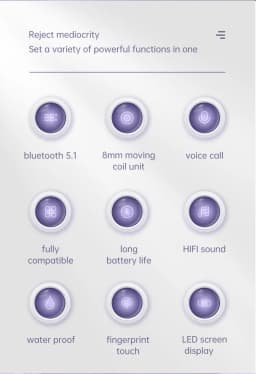 Cross border wireless M32 low latency bass sports dual ear mini sports earplugs tws Bluetooth 5.1 earphones - Thumbnail 3