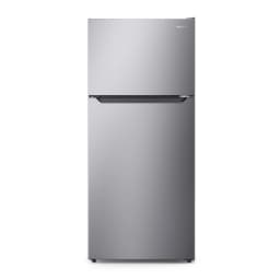 Upstreman 20.2 Cu. Ft. Top Freezer Refrigerator, Stainless Steel Double Door Refrigerator, Garage Ready, Adjustable Thermostat, Reversible Door - Thumbnail 1