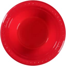 (3 pack) Great Value Everyday Disposable Plastic Bowls, Red, 20 oz, 25 Count - Thumbnail 3