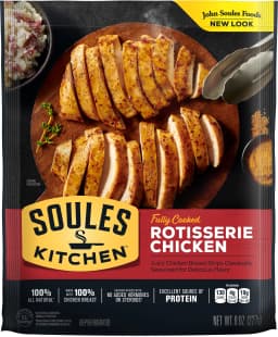 Soules Kitchen Rotisserie Chicken, 8 oz, Refrigerated, 18g Protein per 3oz Serving - Thumbnail 1