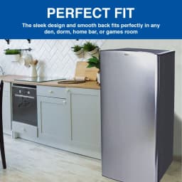 Koolatron Stainless Steel Compact Fridge with Freezer, 6.2 cu ft (176L) - Thumbnail 6