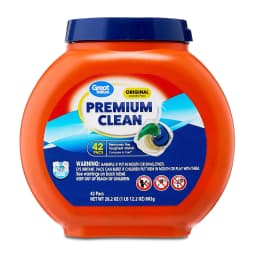 Great Value Premium Clean Laundry Pacs, Original Scent, 42 Count - Thumbnail 1