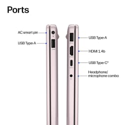 HP 14 inch HD Windows Laptop AMD Athlon Silver 7120U Processor 4GB 256GB SSD Tranquil Pink - Thumbnail 6