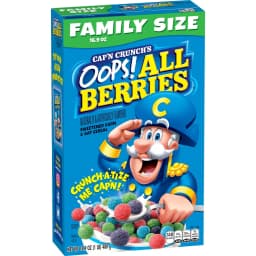 Cap’n Crunch's Oops All Berries Sweetened Corn & Oat Crunchy Cereal, (16.9 oz.) - Thumbnail 6