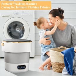 Portable Washing Machine,Mini Washer 13L Upgraded With Spin Basket,Small Clothes Folding Washing Machine Of Underwear, Baby And Small Clothes - Thumbnail 4