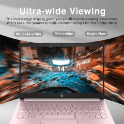 HP Stream 14" HD BrightView Laptop, Intel Celeron N4120, 4GB RAM, 64GB eMMC, Intel UHD Graphics, 720p Webcam - Thumbnail 4