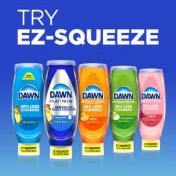 Dawn Platinum EZ-Squeeze Dish Soap Liquid, Dishwashing Liquid, Grease Removal, Fresh Rain, 24.3oz - Thumbnail 9