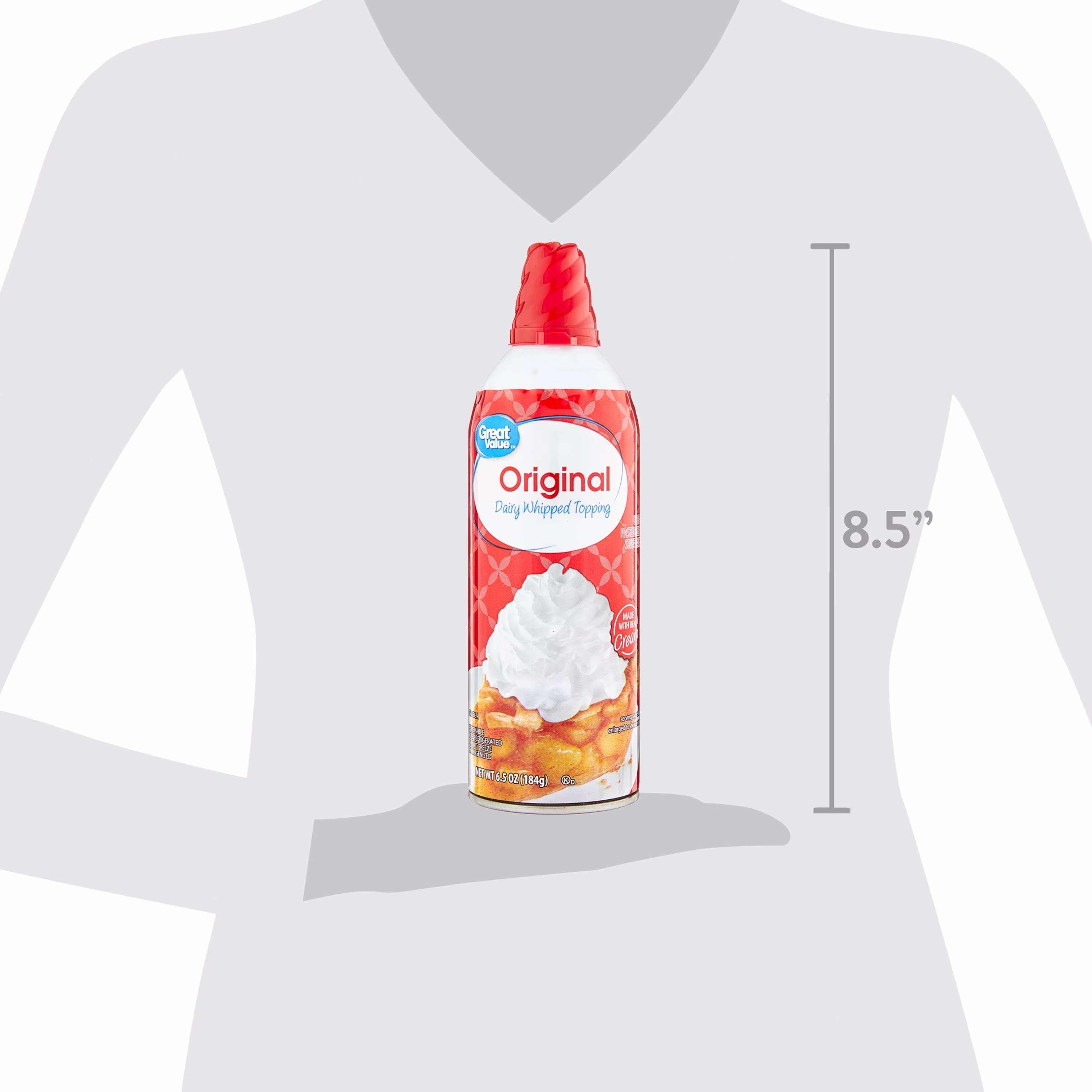 Great Value Original Dairy Whipped Topping, 6.5 oz Tub - Thumbnail 6