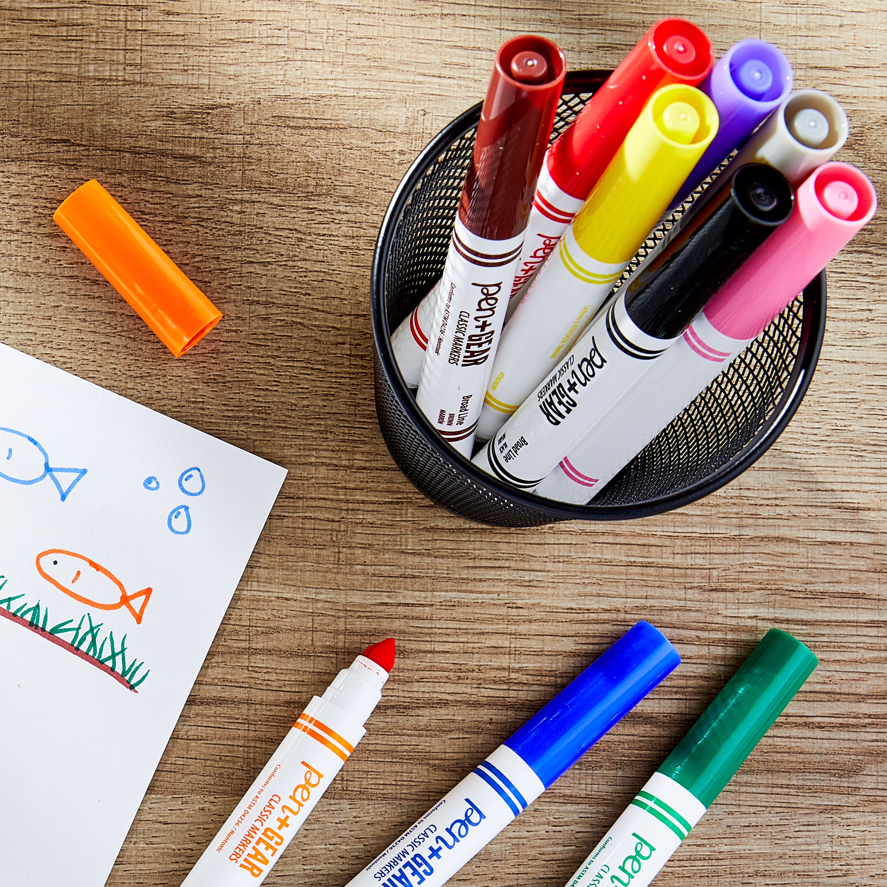 Pen+Gear Classic Markers, Broad Line, Assorted Colors, 10 Count - Thumbnail 5