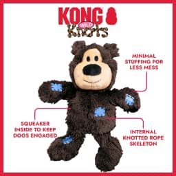 KONG® Wild Knots Internal Knotted Rope Skeleton Dog Toy, Bear, Medium/Large - Thumbnail 2