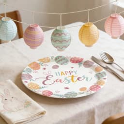 DAMAI 16 Pcs 9 inchs Easter Day Paper Plates - Colorful Eggs Pattern Disposable Dinnerware for Spring Celebrations Picnic Favors(9 inchs Paper Plates) - Thumbnail 5