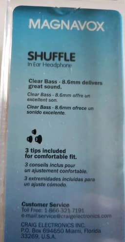 RHEA- Magnavox Blue Shuffle In Ear Headphones Clear Bass Hands Free Calling - Thumbnail 4