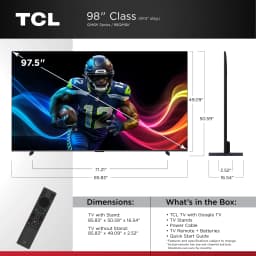 TCL 98" Class QM6K Series QD-Mini LED QLED 4K UHD HDR Smart Google TV (NEW 2025) - 144Hz, Dolby Atmos Onkyo Audio - Thumbnail 4