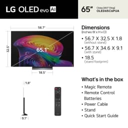 LG 65" C6 Series 4K UHD OLED AI Smart webOS 26 TV, OLED65C6PUA - Thumbnail 5