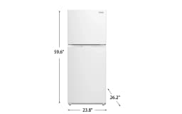 Frigidaire 10 Cu. ft Top Freezer Refrigerator, Frost-Free Apartment Size Fridge for Kitchen, Office, White - Thumbnail 6