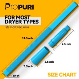 propuri Dryer Vent Cleaner Kit Dryer Lint Vacuum Attachment Brush, Lint Remover, Dryer Vent Vacuum Hose Replacement Parts, Blue - Thumbnail 4