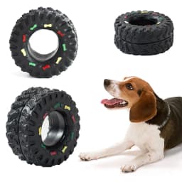 Indestructible Tire Dog Toys for Aggressive Chewers, Heavy Duty Durable Rubber Chew Toy for Large Breed Dogs, Long Lasting Teething Training Toy - Thumbnail 6