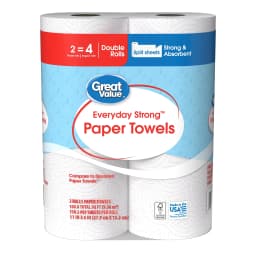 Great Value Everyday Strong Paper Towels, 2 Double Rolls - Thumbnail 6