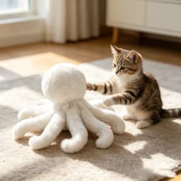 White Fluffy Dolls,Soft Cute Stuffed Animal Toys | Sofa Decoration Toy & Pet Interaction Toy for Anxiety Relief & Car Doll Decoration,Ideal Gifts - Thumbnail 6