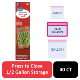 (9 pack) Great Value Double Zipper Half Gallon Storage Bags 40 Count - Thumbnail 2