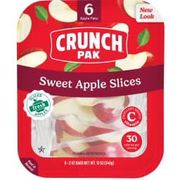 Crunch Pak Grab N Go! Sliced Apples in a Multi-Pack of 2 oz Individually Packaged Bags, 6 Pack - Thumbnail 1