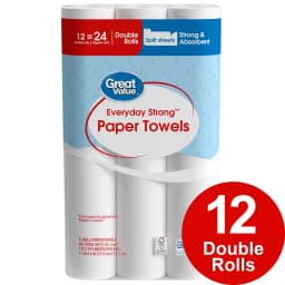 Great Value Everyday Strong Paper Towels, 12 Double Rolls - Thumbnail 9