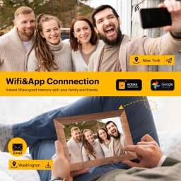 Kodak 10-inch WIFI Digital Picture Frame with 32GB Storage, IPS Touch Screen, Gift for Loved One – Wood - Thumbnail 9
