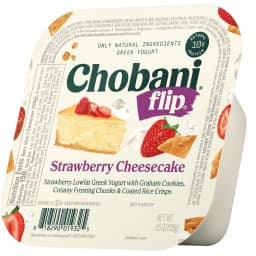 Chobani Flip Low-Fat Greek Yogurt Strawberry Cheesecake 4.5 oz Cup - Thumbnail 10