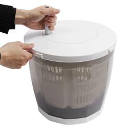 2 in 1 Portable Manual Washing Machine, Non-Electric Washing Machine, Clothes Spin Dryer, for Clothes, Underwear Small Items, Dorm, Camping (Grey) - Thumbnail 6