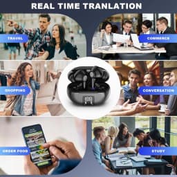 Language Translator Earbuds 138 Language Wireless Translation Earphones AI Bluetooth Real Time Translating Earbuds W/App Touch,Speaker, Free Talk - Thumbnail 7