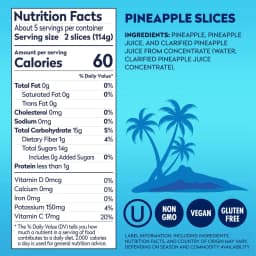 (8 pack) Dole Pineapple Slices in 100% Pineapple Juice, 20 oz Can - Thumbnail 6