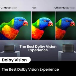 Restored Hisense C1 4K UHD Triple Color RGB Laser Portable Mini Projector, up to 300", Viddà OS, Dolby Vision HDR10 - Thumbnail 8