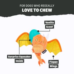 Snorbax Dragon Plush Chew Toy for Medium Dogs - Thumbnail 5
