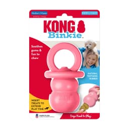 KONG® Puppy Binkie Stuffable Dog Toy, Pink, Medium for Beginner Chewers - Thumbnail 8