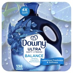 Downy Ultra Soft Liquid Fabric Softener, Balance, Crisp Rain & Blue Eucalyptus, 93 fl oz, 138 Loads - Thumbnail 1