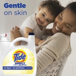 Tide Simply Laundry Detergent Liquid, Free & Sensitive, 117 fl oz, 89 Loads - Thumbnail 3