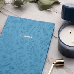 Pen + Gear Leatherette Embossed Jumbo Journal, Blue, 192 Lined Pages, 7.375" x 10.25" - Thumbnail 6