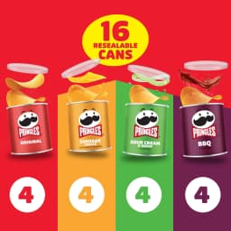 Pringles Potato Crisps Chips, Lunch Snacks, Variety Pack, 22oz Pack (16 Cans) - Thumbnail 4
