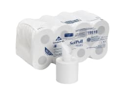 Sofpull Mini White 2-ply High-capacity Centerpull Bathroom Tissue - 2 Ply - 16 Per Carton - 1 Carton - 5.25" X 8.50" - White - Fiber - Thumbnail 4
