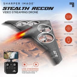 Sharper Image® Stealth Recon Video Drone with Live Streaming Camera, Black - Thumbnail 2