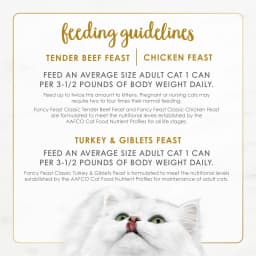 Purina Fancy Feast Poultry & Beef Classic Pate Collection Wet Cat Food Variety Pack, 3 oz Cans (24 Pack) - Thumbnail 8