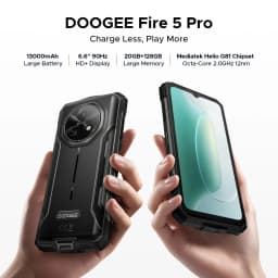 DOOGEE Fire 5 Pro Rugged Phone, Android 15 with Triple Card Slot & Gemini AI, 13000mAh Battery, Octa Core, 20GB+128GB/2TB, 6.6" HD+90Hz, IP68 Waterproof, NFC/OTG - Thumbnail 10