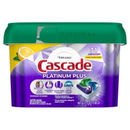 Cascade Platinum Plus Dishwasher Pods, Lemon, 31 Count - Thumbnail 9