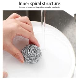 4pcs Stainless Steel Scrubber Scrubbing Scouring Pad Magic Eraser Sponges Clean Pot Pan and Broiler Rack Steel Wool for Kitchen Bathroom - Thumbnail 6