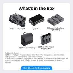 DJI Mavic 4 Pro Triple Camera Flagship Drone Creator Combo (DJI RC Pro 2), 512GB Onboard Storage, 100MP Hasselblad Camera, 6K HDR Video, 0.1-Lux - Thumbnail 5