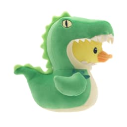 6.5" Quackerz™ Duck Plush in Dinosaur Onesie - Thumbnail 4