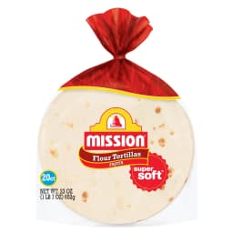 Mission Super Soft Flour Tortillas, Fajita Size, 20 Count - Thumbnail 1