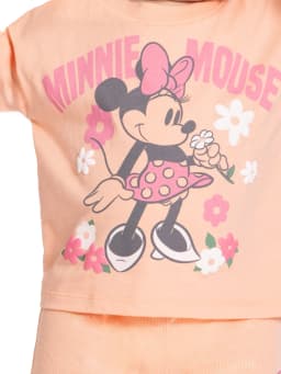 Minnie Mouse Baby Girls Graphic Tee and Bike Shorts Set, 2-Piece, Sizes Newborn-24M - Thumbnail 3