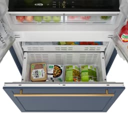 36 In. Panel Ready French Door Refrigerator With Ice maker, water dispenser, Frost Free . 19.6 total cubic - Thumbnail 7